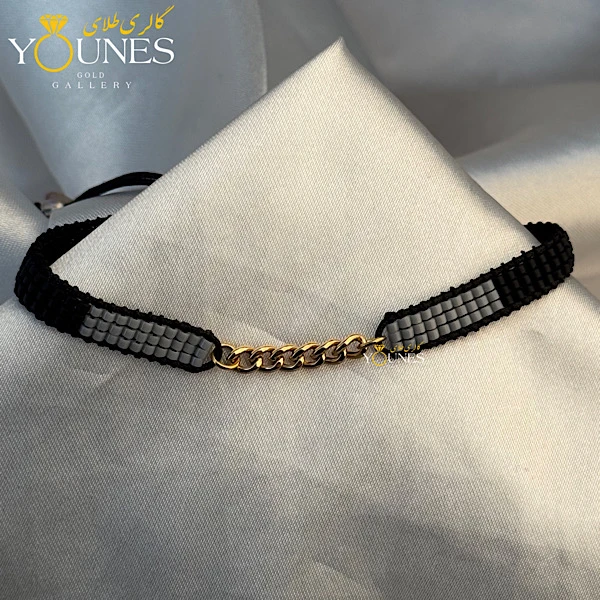 تصویر دوم دستبند کارتیر طلا میوکی طوسی مشکی